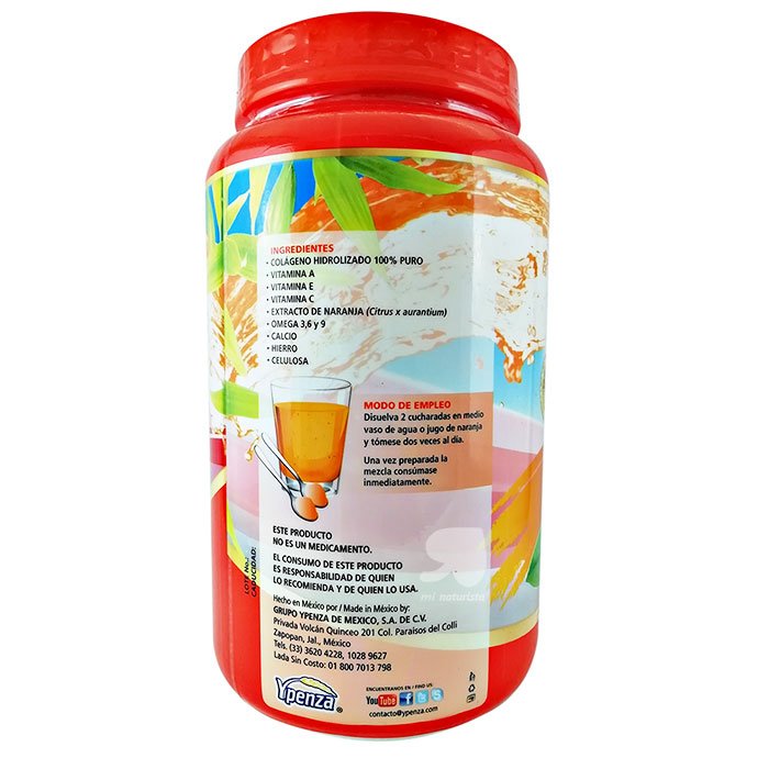 colageno hidrolizado sabor naranja ypenza;colageno hidrolizado naranja ypenza;colageno hidrolizado en polvo;Colageno Hidrolizado 1.1 kg Ypenza