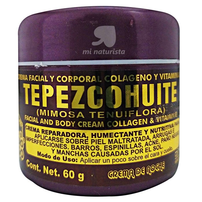 Crema de tepezcohuite de noche - indio papago;Crema de tepezcohuite de noche para paño negro