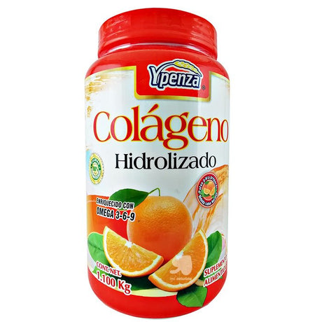 colageno hidrolizado sabor naranja ypenza;colageno hidrolizado naranja ypenza;colageno hidrolizado en polvo;Colageno Hidrolizado 1.1 kg Ypenza