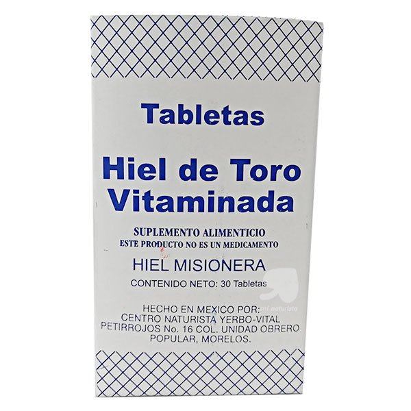 hiel de toro vitaminada 30 tabletas,hiel de toro vitaminada tabletas,hiel de toro,misionera tabletas,Hiel de toro vitaminada 30 tabletas